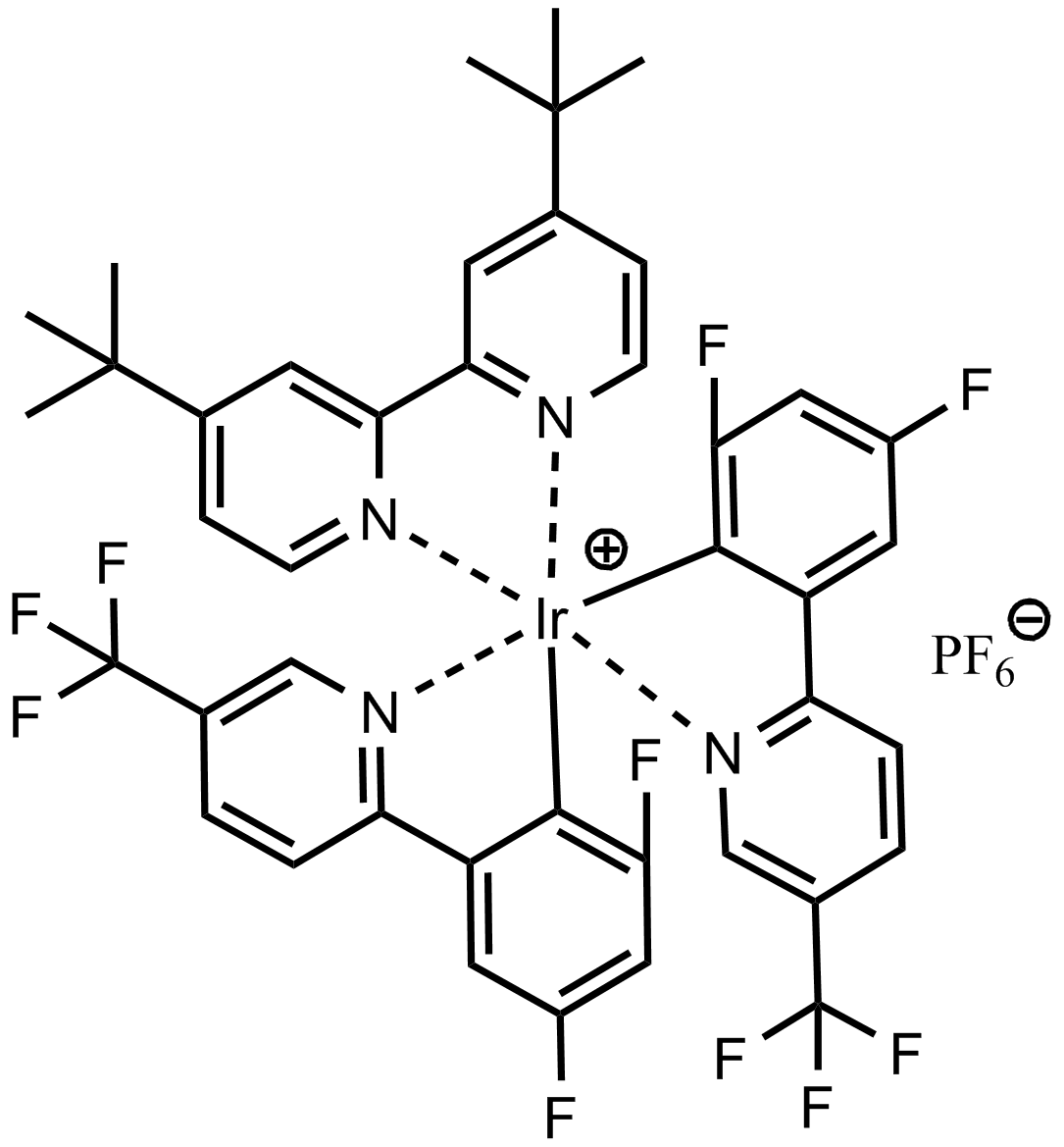 二[2-(2,4-二氟苯基)-5-三氟甲基吡啶][2-2'-联(4-叔丁基吡啶)]铱二(六氟磷酸)盐
