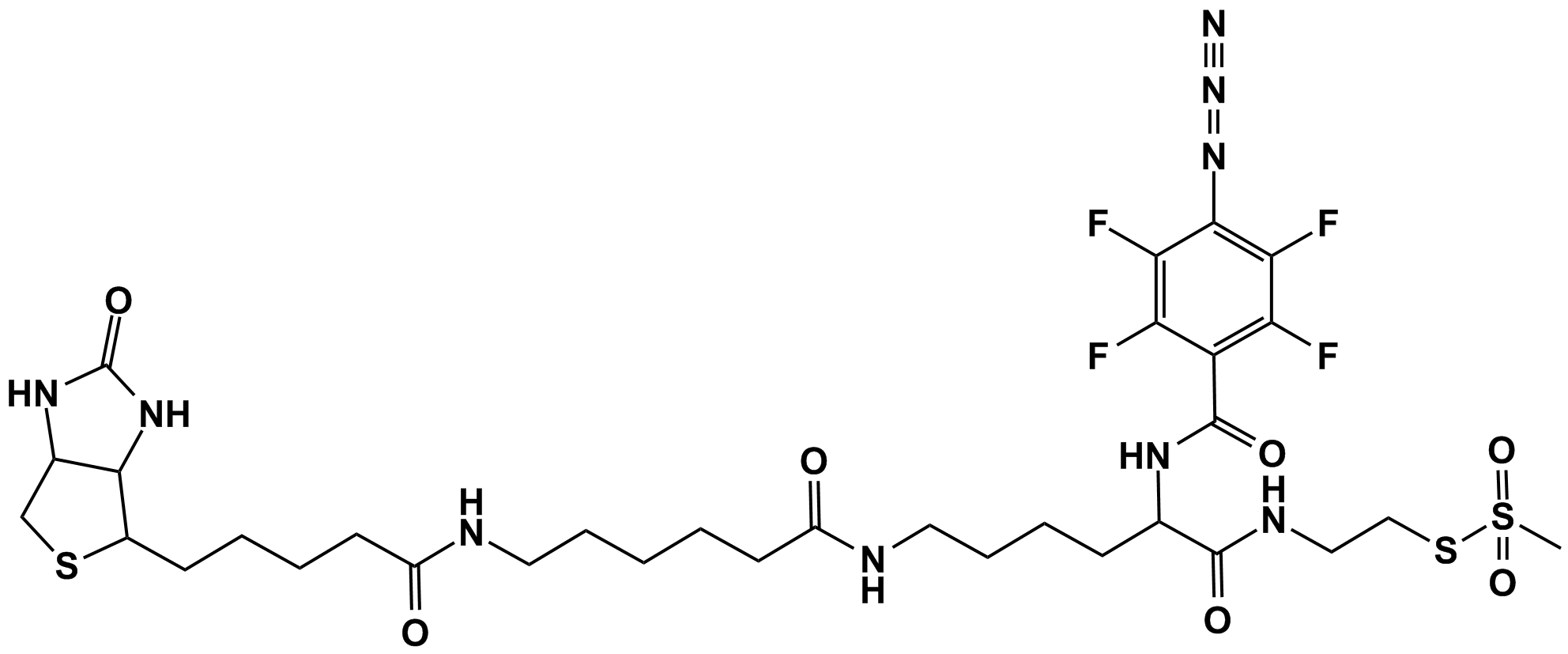2-[N2-(4-叠氮基-2,3,5,6-四氟苯甲酰基)-N6-(6-生物素酰胺基己酰基)-L-赖氨酰]氨乙基硫带甲磺酸酯