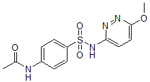 4-(N-乙酰氨基苯磺酰)氨-3-基-6-甲基哒嗪