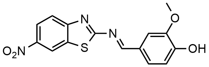 2-甲氧基-4-[(6-苯并噻唑-2-亚氨基)-甲基]苯酚