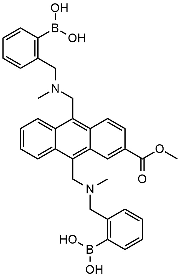 9,10-双[[N-甲基-l-N-(邻-苯硼酸苄基)氨基]甲基]蒽-2-甲酸甲酯