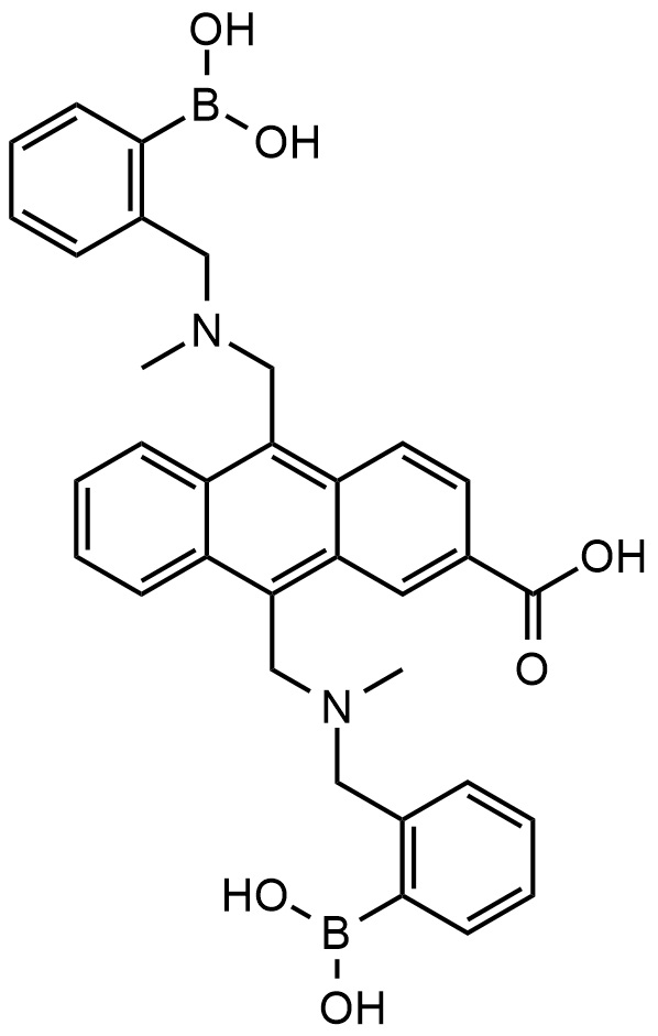9,10-双[[N-甲基-l-N-(邻-苯硼酸苄基)氨基]甲基]蒽-2-甲酸