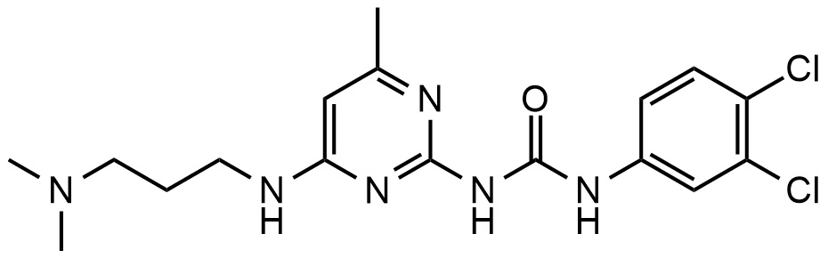1-(3,4-二氯苯基)-3-(4-((3-(二甲氨基)丙基)氨基)-6-甲基嘧啶-2-基)尿素