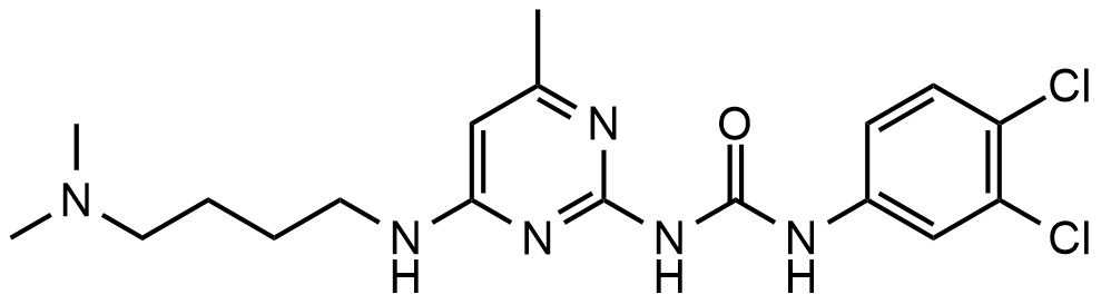 1-(3,4-二氯苯基)-3-(4-((4-(二甲氨基)丁基)氨基)-6-甲基嘧啶-2-基)尿素