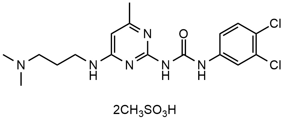 1-(3,4-二氯苯基)-3-(4-((3-(二甲氨基)丙基)氨基)-6-甲基嘧啶-2-基)尿素二甲磺酸盐
