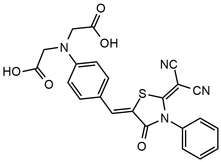 2-(1,1-氰亚甲基)-3-苯基-5-(94-二羧甲氨基)亚苄基)-1,3-噻唑-4-酮 (DPDCT)