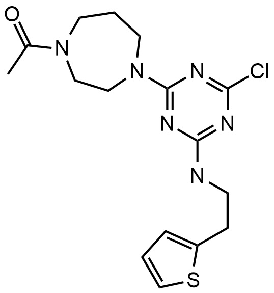 2-(N-乙酰高哌嗪基)-4-(噻吩乙基)-6-氯三嗪
