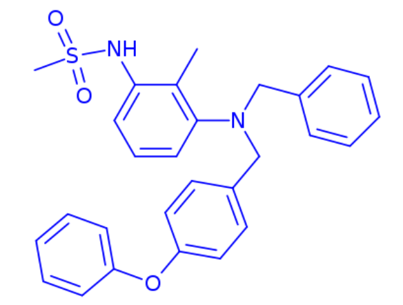 N-{3-[benzyl(4-phenoxybenzyl)amino]-2-methylphenyl}methanesulfonamide