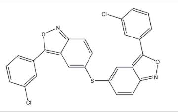 3-(3-chlorophenyl)-5-[[3-(3-chlorophenyl)-2,1-benzoxazol-5-yl]sulfanyl]-2,1-benzoxazole