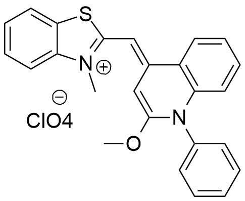 2-((2-甲氧基-1-苯基喹啉-4(1H)-基)甲基)-3-甲基苯并[d]噻唑-3-鎓高氯酸盐