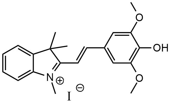 2-[2-(4-羟基-3,5-二甲氧苯基)乙烯基]-1,3,3-三甲基-3H-吲哚鎓碘化物
